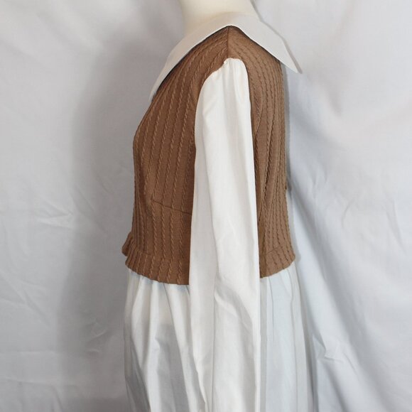 Papaya Brand Peter Pan Collar Blouse Women's Large - Picture 7 of 8